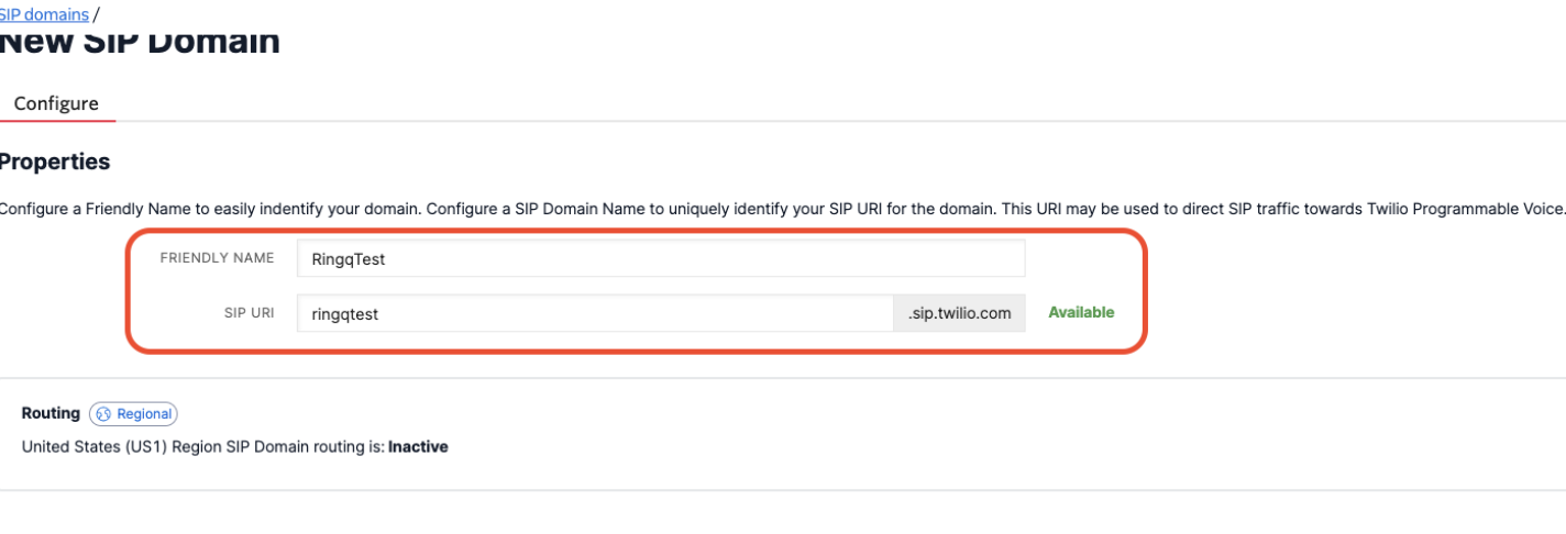 Add a new SIP Trunk in Twilio